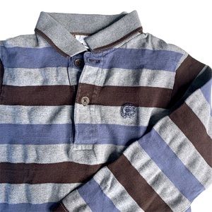 Jacadi 4T polo gray brown blue GUC